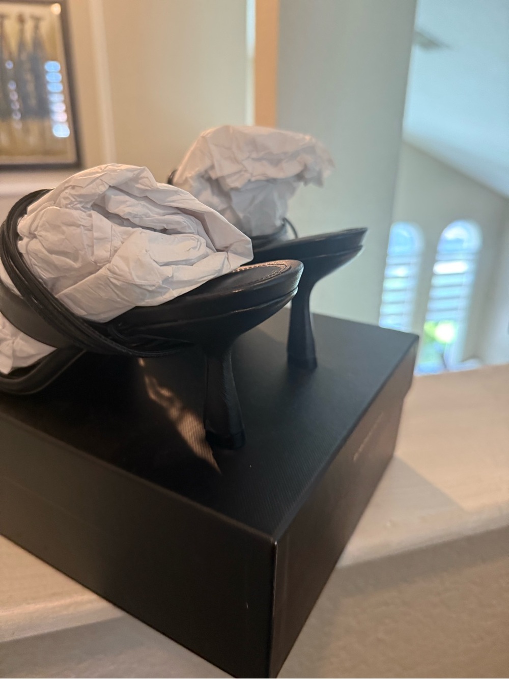 BCBG Max Azria Wrap-Ankle Thong Heels - Picture 3 of 6
